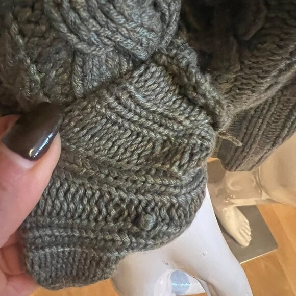 90'S VINTAGE MENS POLO RALPH LAUREN CASHMERE CABLE KNIT SWEATER SZ 46 / XL - Picture 2 of 4